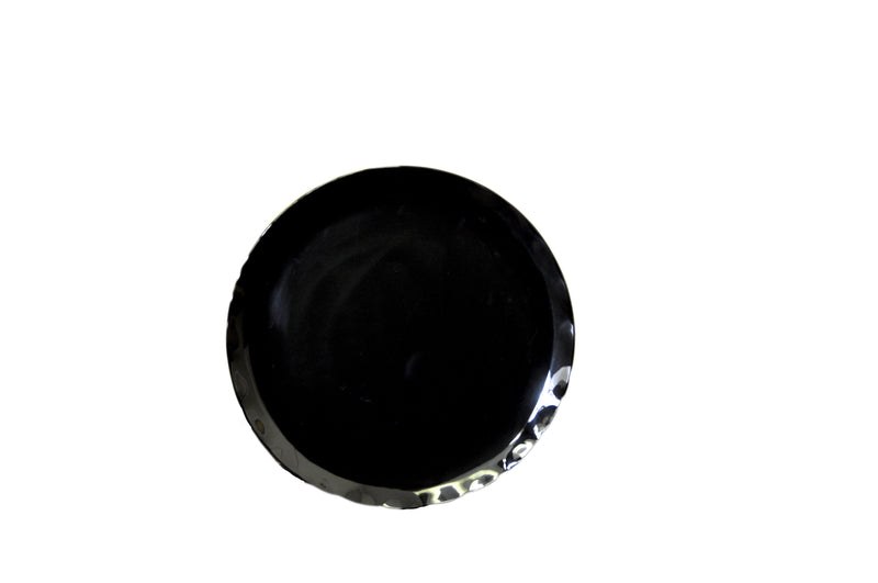 Thunder 18" Diameter, Round Plate, Two Tone-Black Pearl & White, Melamine, NSF, Each