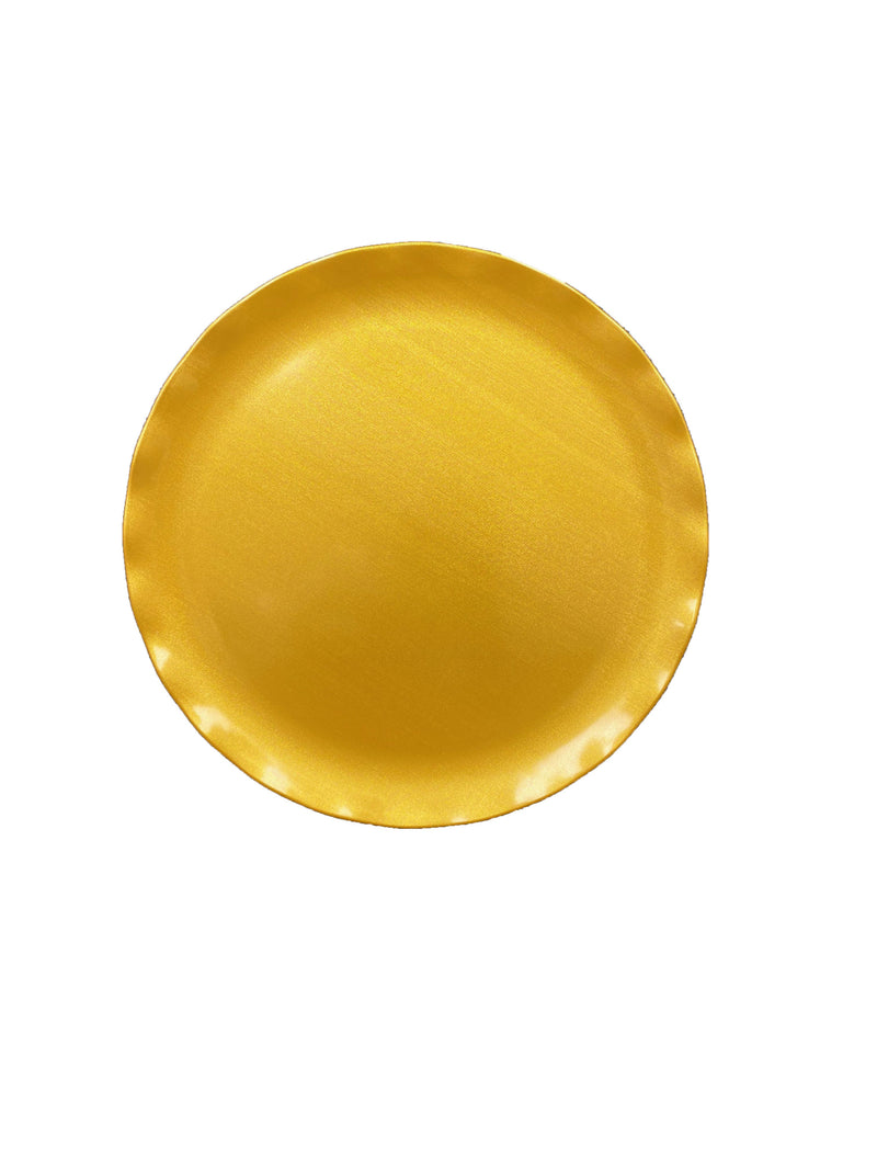 Thunder 18" Round Plate, Gold Pearl, Melamine, NSF, Each