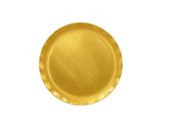 Thunder 20" Diameter, Round Plate, Gold Pearl, Melamine, NSF, Each