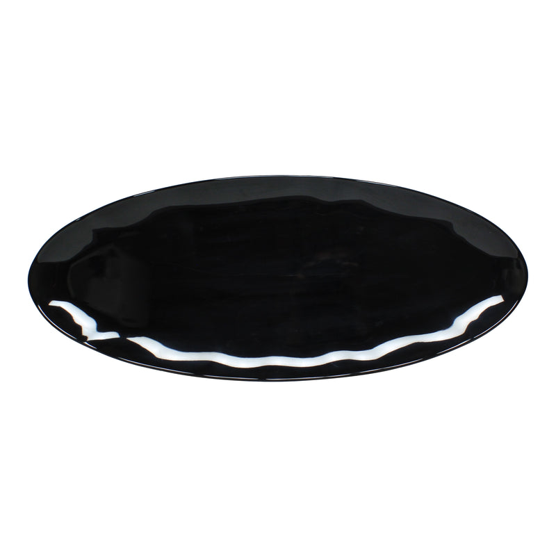 Thunder 30" x 12" Platter, Two Tone-Black Pearl & White, Melamine, NSF, Each