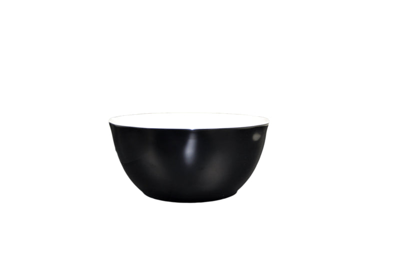 Thunder 36 oz, 6-1/2" Diameter, All Purpose Bowl, Two Tone-Black Pearl & White, Melamine, NSF, Each