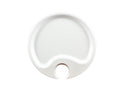Thunder 10-1/2" Diameter, Round Party Plate with Thumb Hold, White Color, Melamine, NSF, Each