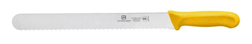 Thunder Slicer, 12" Blade, Wavy Edge, Yellow Polypropylene Handles, German Steel, NSF, Each
