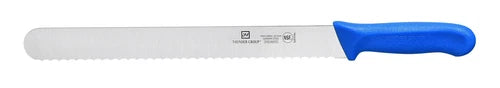 Thunder Slicer, 12" Blade, Wavy Edge, Blue Polypropylene Handles, German Steel, NSF, Each