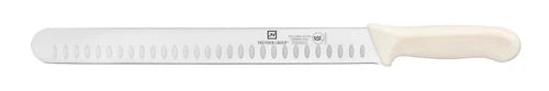Thunder Slicer, 12" Blade, Hollow Ground, White Polypropylene Handles, German Steel, NSF, Each