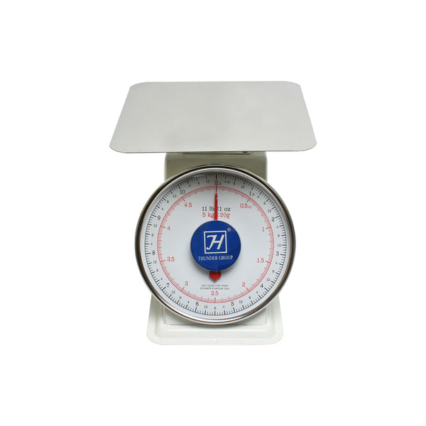 Thunder 11 LB., Flat Platform Scale, Zero-Adjust Dial For Consistent Readings, Coated Iron, Each