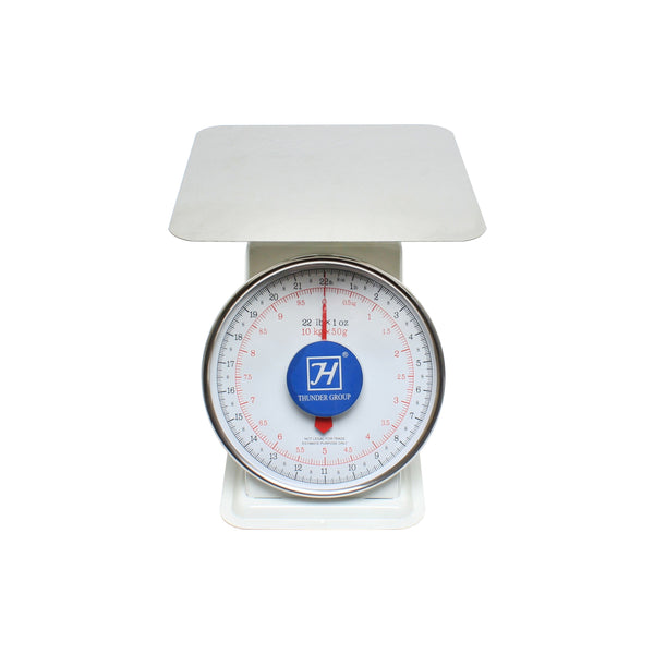 Thunder 22 LB., Flat Platform Scale, Zero-Adjust Dial For Consistent Readings, Coated Iron, Each