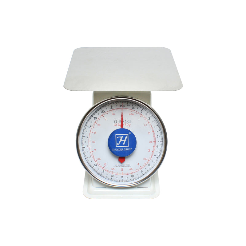 Thunder 22 LB., Flat Platform Scale, Zero-Adjust Dial For Consistent Readings, Coated Iron, Each