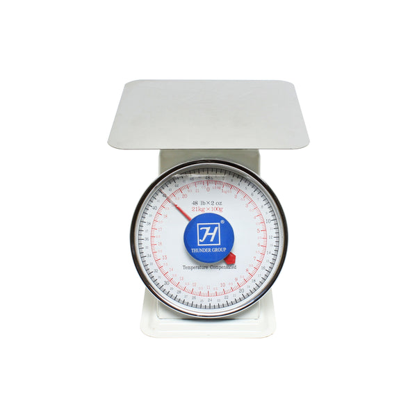 Thunder 48 LB., Flat Platform Scale, Zero-Adjust Dial For Consistent Readings, Coated Iron, Each