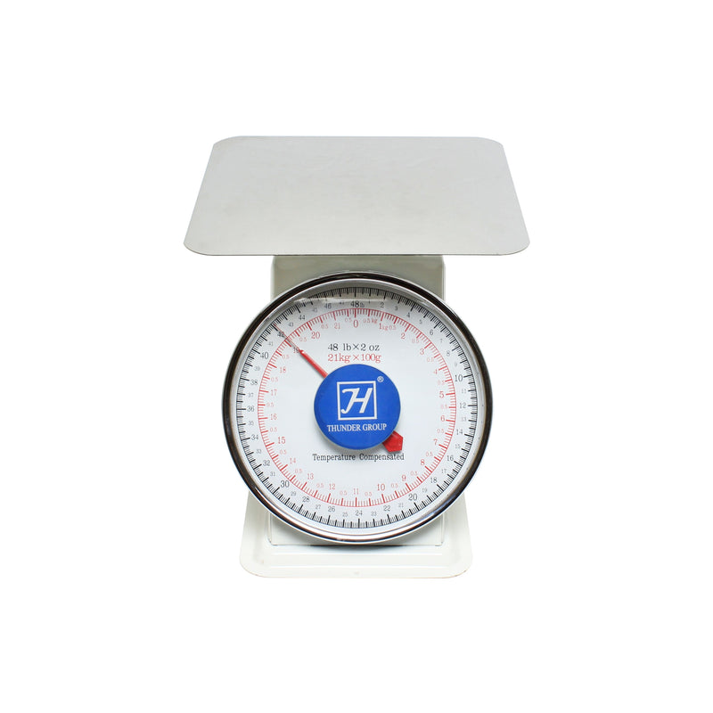 Thunder 48 LB., Flat Platform Scale, Zero-Adjust Dial For Consistent Readings, Coated Iron, Each