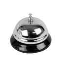 Thunder 3-3/8" Diameter x 2-1/4" Height, Table Bell, Chrome Plated Iron, One Touch Button, Each