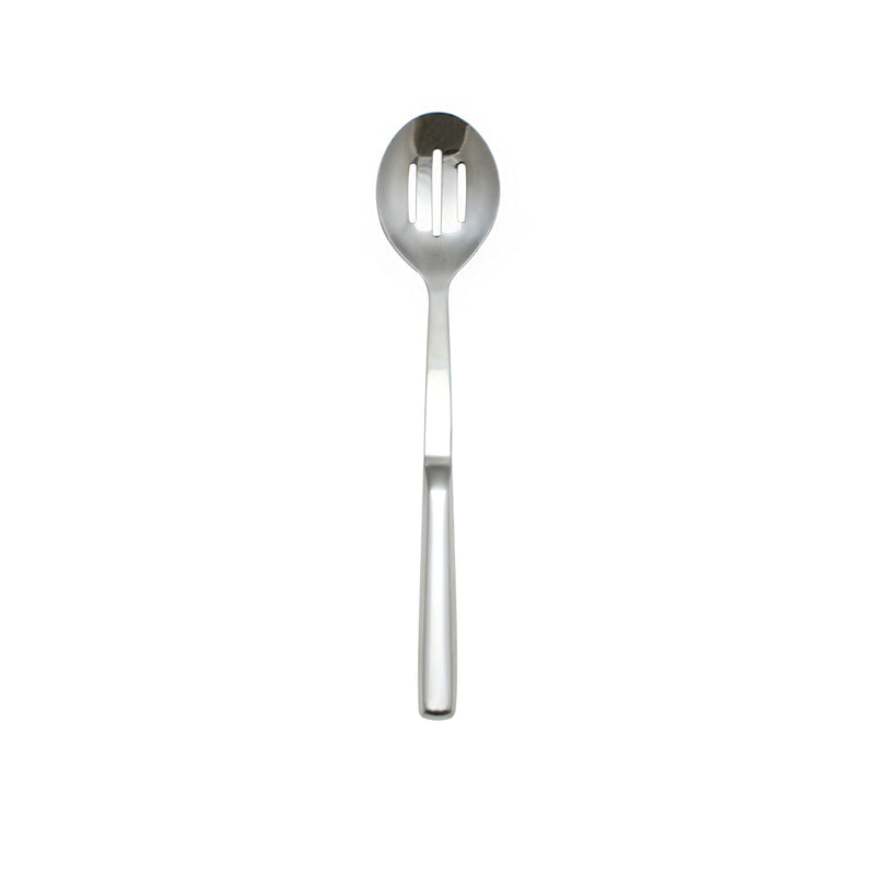 Thunder 11-7/8" x 2-1/2" x 1-1/8", Slotted Serving Spoon, One-Piece Construction, Stainless Steel 18-0, Each