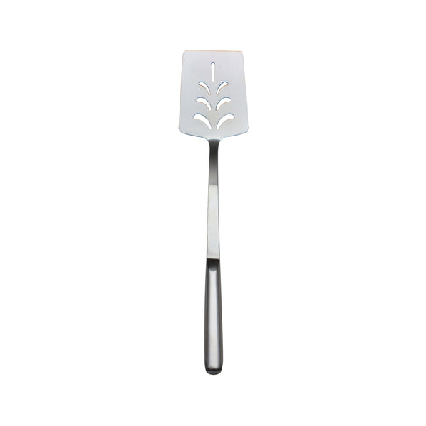 Thunder 14-3/4" x 3-1/4" x 1-1/8", Perforated Turner, One-Piece Construction, Stainless Steel 18-0, Each