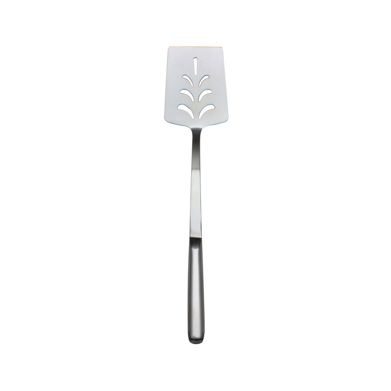 Thunder 14-3/4" x 3-1/4" x 1-1/8", Perforated Turner, One-Piece Construction, Stainless Steel 18-0, Each