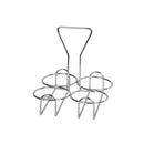 Thunder 6-7/8" x 6-4/5" x 7-1/2", 4 Holes Condiment Jar Holder, Iron Plated, Hole Size: 3-3/8" Diameter, Each