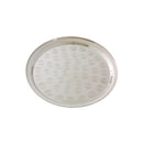 Thunder 12" Diameter, Round Tray with Narrow Rim, Stainless Steel, Each