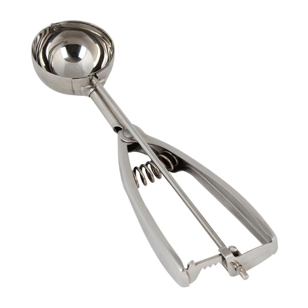 Thunder 1-3/4 oz, No. 24, 8-3/4" x 2-3/8 x 1-1/4", Bowl Diameter 2", Ambidextrous Scoop, Stainless Steel 18/8, 304 Material, Twin Grip Handle, Each