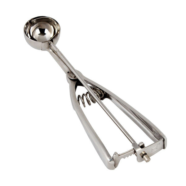 Thunder 1/2 oz, No. 70, 8-1/4" x 2-3/8" x 1-1/4", Bowl Diameter 1-1/2", Ambidextrous Scoop, Stainless Steel 18/8, 304 Material, Twin Grip Handle, Each