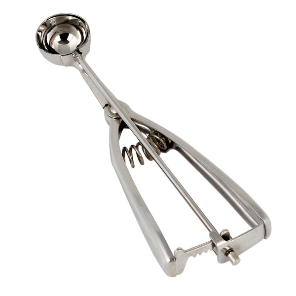 Thunder 3/8 oz, No. 100, 8" x 2-1/2" x 2-1/4", Bowl Diameter 1-1/4", Ambidextrous Scoop, Stainless Steel 18/8, 304 Material, Twin Grip Handle, Each