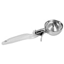 Thunder 5-1/3 oz, No. 8, 10-5/8" x 3-1/4" x 1-3/4", Lever Disher, White Color, Stainless Steel 18/8, 304 Material, Polypropylene Ergonomic Handle, NSF, Each