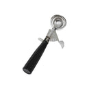 Thunder 1 oz, No. 30, 8-1/4" x 2-3/4" x 1-1/8", Ice Cream Disher, Black Color, Stainless Steel 18/8, 304 Material, Polypropylene Handle, NSF, Each