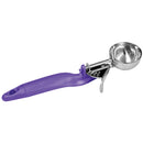 Thunder 3/4 oz, No. 40, 1/4" x 2-3/4" x 1-1/8", Lever Disher, Orchid Color, Stainless Steel 18/8, 304 Material, Polypropylene Ergonomic Handle, NSF, Each