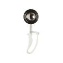 Thunder 5-1/3 oz, No. 6, 9-1/2" x 3" x 1-5/8", Disher, White Color, Stainless Steel 18/8, 304 Material with Acetal Copolymer Easy Grip Handle, NSF, Each