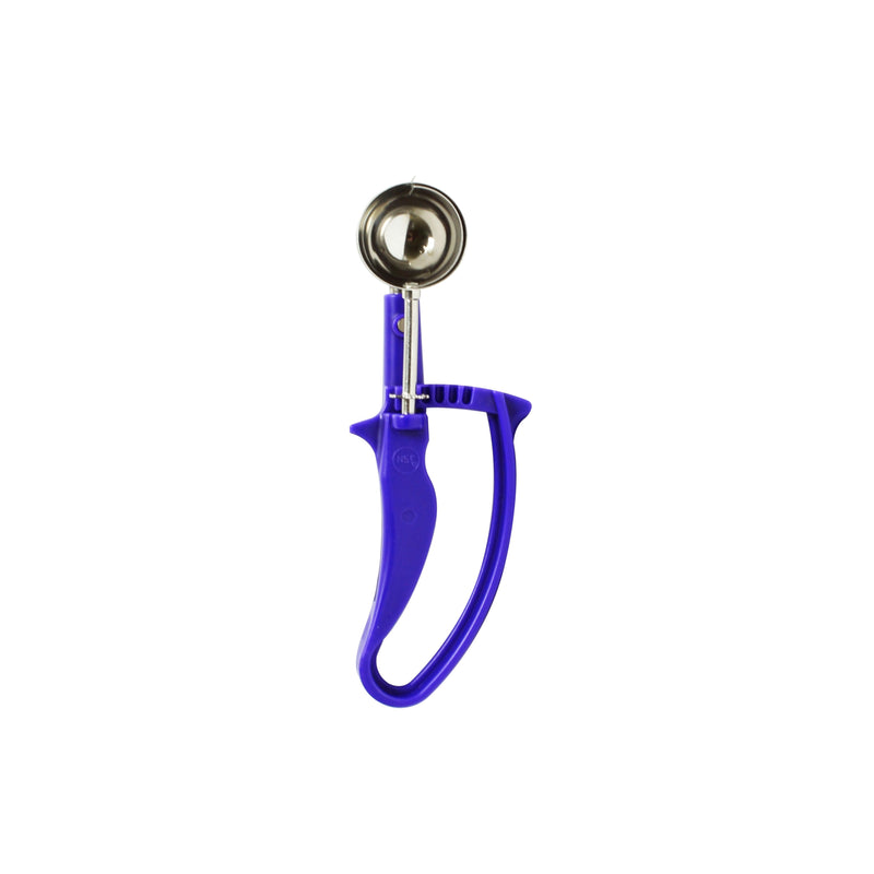 Thunder 3/4 oz, No. 40, 7-7/8" x 2-3/4" x 1-5/8", Disher, Orchid Color, Stainless Steel 18/8, 304 Material with Acetal Copolymer Easy Grip Handle, NSF, Each