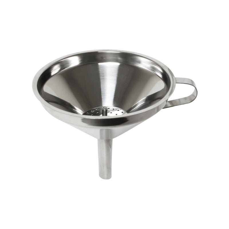 Thunder 6" Diameter x 6-3/4" Length, Funnel with Removable Strainer, Stainless Steel, Each