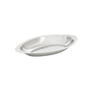 Thunder 20 oz, 10-4/5" x 6-1/2" x 1-1/4", Oval Au Gratin Dish, Stainless Steel, 0.7mm Thickness, Each