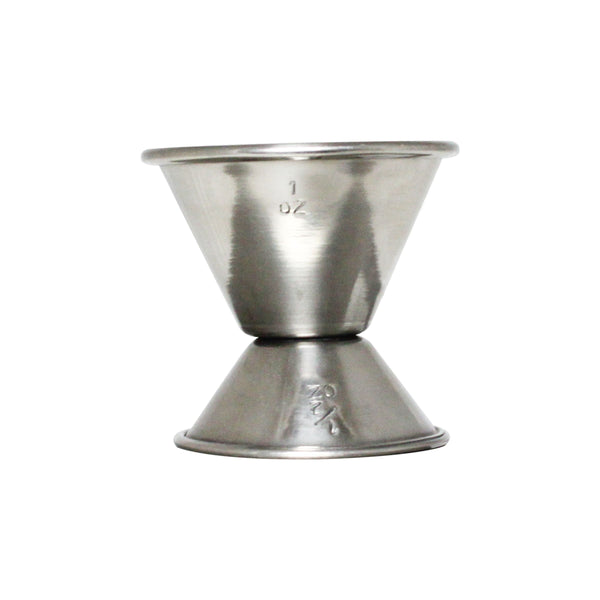 Thunder 1/2 & 1 oz Dual Ends Jigger, Stainless Steel, Each