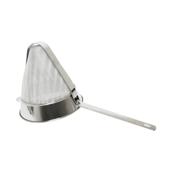 Thunder 1-1/2 qt, 8" Diameter x 18" Length, Fine Mesh Reinforced Bouillon Strainer, Stainless Steel 18/8, 304 Material, Each