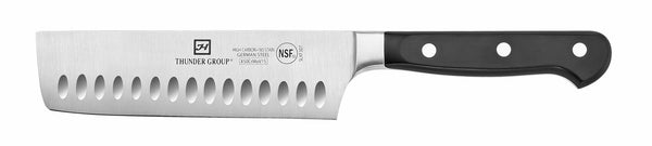 Thunder Nakiri Knife, 7" Blade, Hollow Ground, Forged German Steel, NSF, Each