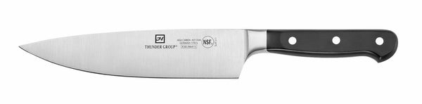 Thunder Chef's Knife, 8" Blade, Short Bolster, Forged German Steel, NSF, Each