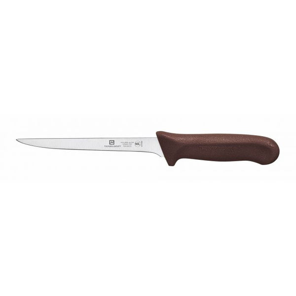 Thunder Boning Knife, 6" Blade, Narrow, Brown Polypropylene Handles, German Steel, NSF, Each