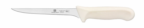 Thunder Boning Knife, 6" Blade, Narrow, White Polypropylene Handles, German Steel, NSF, Each
