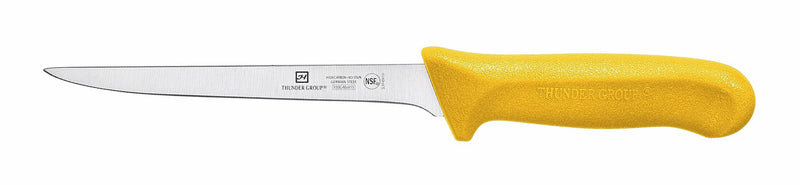 Thunder Boning Knife, 6" Blade, Narrow, Yellow Polypropylene Handles, German Steel, NSF, Each