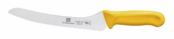 Thunder Bread Knife, 9" Blade, Yellow Polypropylene Handles, German Steel, NSF, Each