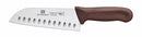 Thunder Santoku Knife, 7" Blade, Hollow Ground, Brown Polypropylene Handles, German Steel, NSF, Each