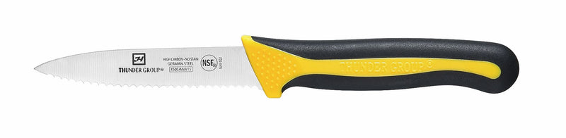 Thunder Serrated Paring Kinfe, 3-1/2" Blade,Soft-Grip Handles, 2 Piece/Pack, German Steel, NSF, Each