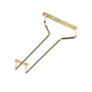 Thunder 10" x 4-5/8" x 1-5/8" Wire Glass Hanger, Brass Plated, Each
