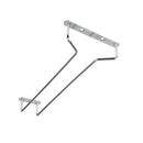 Thunder 10" x 4-5/8" x 1-5/8" Wire Glass Hanger, Chrome Plated, Each
