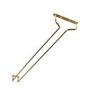Thunder 24" x 4-5/8" x 1-5/8" Wire Glass Hanger, Brass Plated, Each