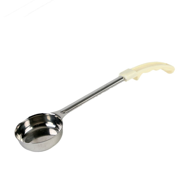 Thunder 3 oz, 12-5/8" x 2-7/8" x 1-3/4", Solid Portion Controller, Ivory Color, Stainless Steel Body (1mm Thickness) with Polypropylene Handle, One-Piece Construction, Each
