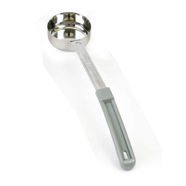 Thunder 4 oz, 13-3/4" x 3-1/4" x 1-1/2", Solid Portion Controller, Gray Color, Stainless Steel Body (1mm Thickness) with Polypropylene Handle, Two-Piece Construction, Each