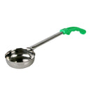 Thunder 4 oz, 13-3/4" x 3-1/4" x 1-1/2", Solid Portion Controller, Green Color, Stainless Steel Body (1mm Thickness) with Polypropylene Handle, One-Piece Construction, Each