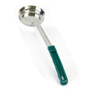 Thunder 6 oz, 14-3/4" x 4" x 1-3/4", Solid Portion Controller, Green Color, Stainless Steel Body (1mm Thickness) with Polypropylene Handle, Two-Piece Construction, Each