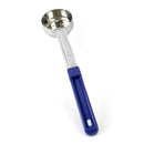Thunder 2 oz, 13" x 2-5/8" x 1-3/4", Perforated Portion Controller, Blue Color, Stainless Steel Body (1mm Thickness) with Polypropylene Handle, Two-Piece Construction, Each