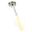 Thunder 3 oz, 12-5/8" x 2-7/8" x 1-5/8", Perforated Portion Controller, Ivory Color, Stainless Steel Body (1mm Thickness) with Polypropylene Handle, Two-Piece Construction, Each