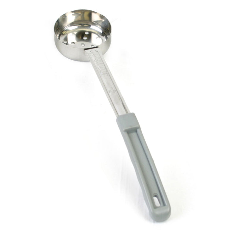 Thunder 4 oz, 13-7/8" x 3-1/4" x 1-1/2", Perforated Portion Controller, Gray Color, Stainless Steel Body (1mm Thickness) with Polypropylene Handle, Two-Piece Construction, Each